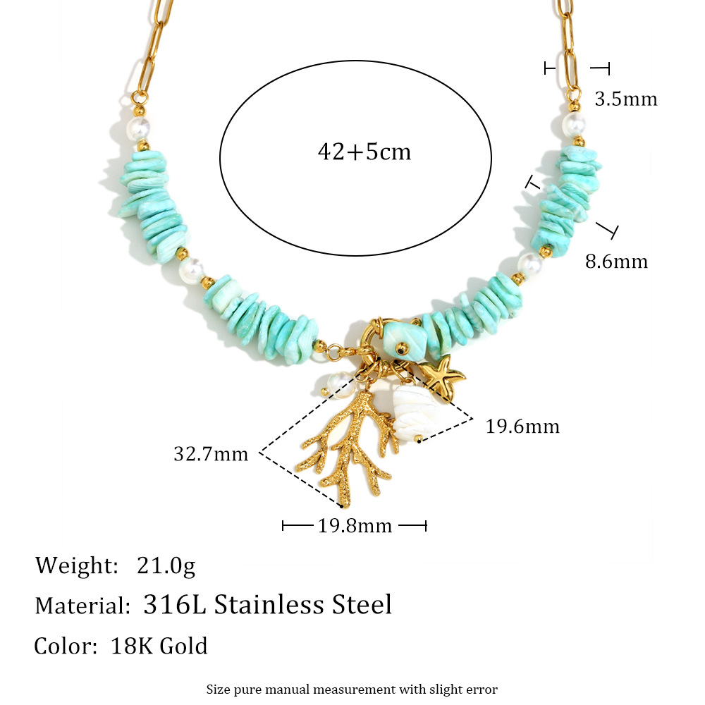 Elegant Clear Beaded Stainless Steel Women's Necklaces h5Picture2