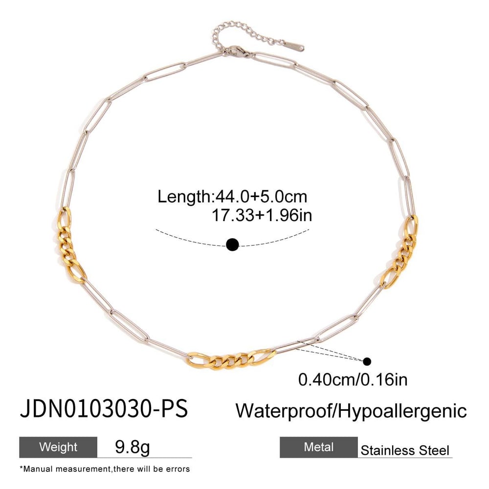 Simple Chain Stainless Steel Mixed Color Chain Necklaces h5Picture2