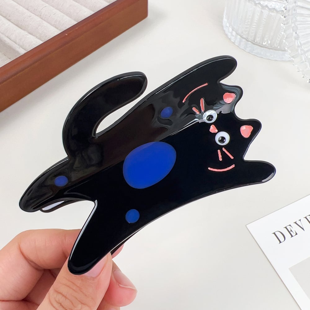 Cute Cartoon Kitten Acetate Women's Hair Claws