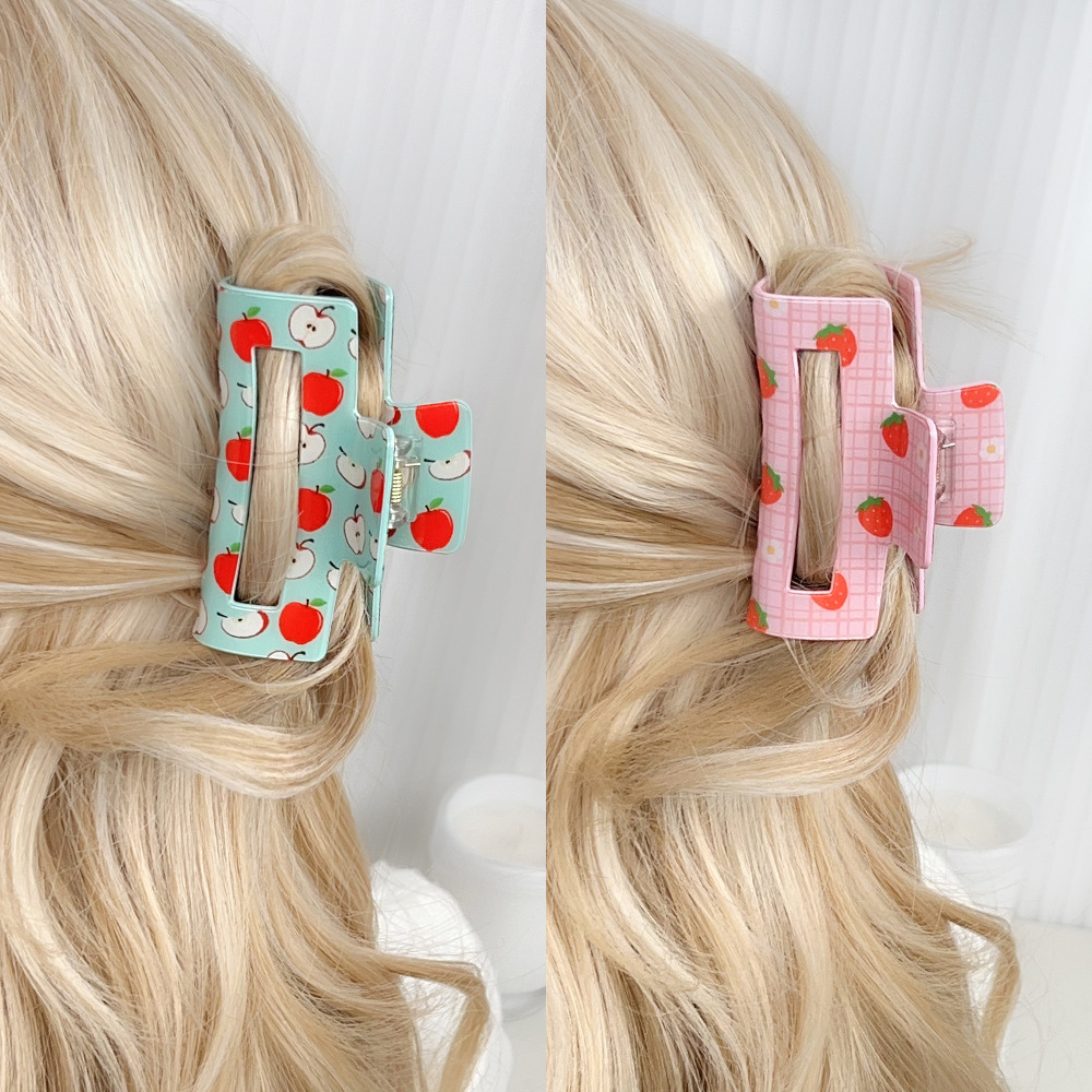 Fruit Series All - over - printed Acrylic Hair Claws h5Picture2