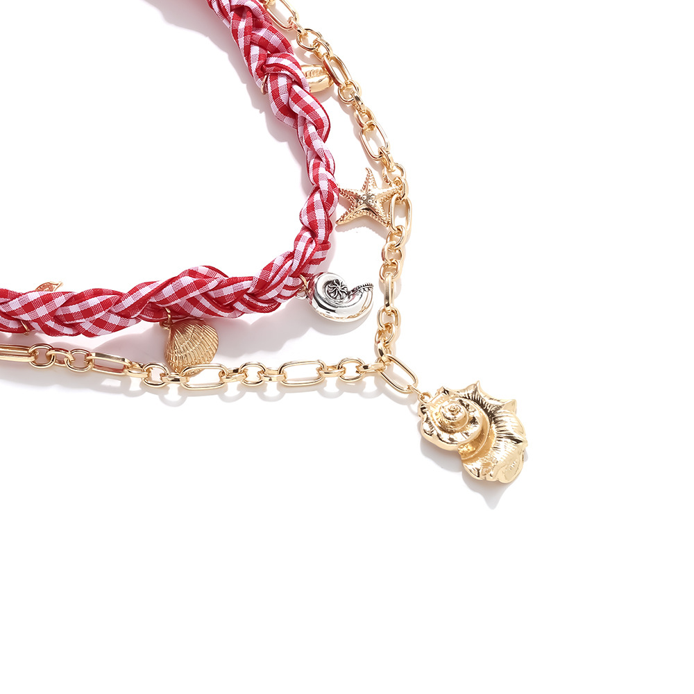 Sweet Alloy Whelk Layered Necklaces h5Picture4