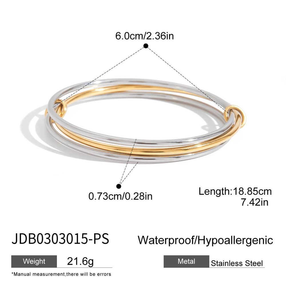 Stainless Steel Gold Color Bangles