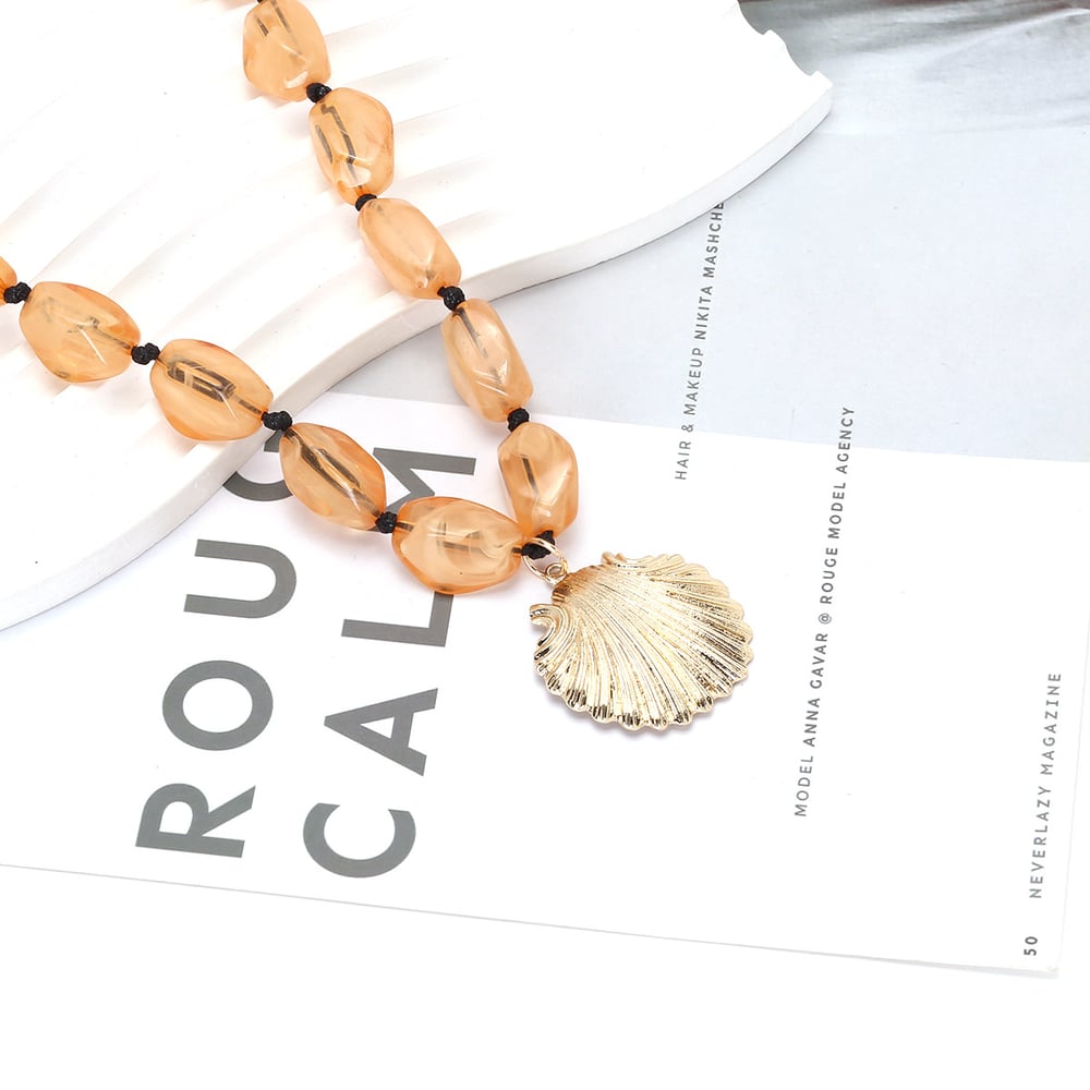 Urlaubs-Halsketten mit Harzperlen h5Bild3