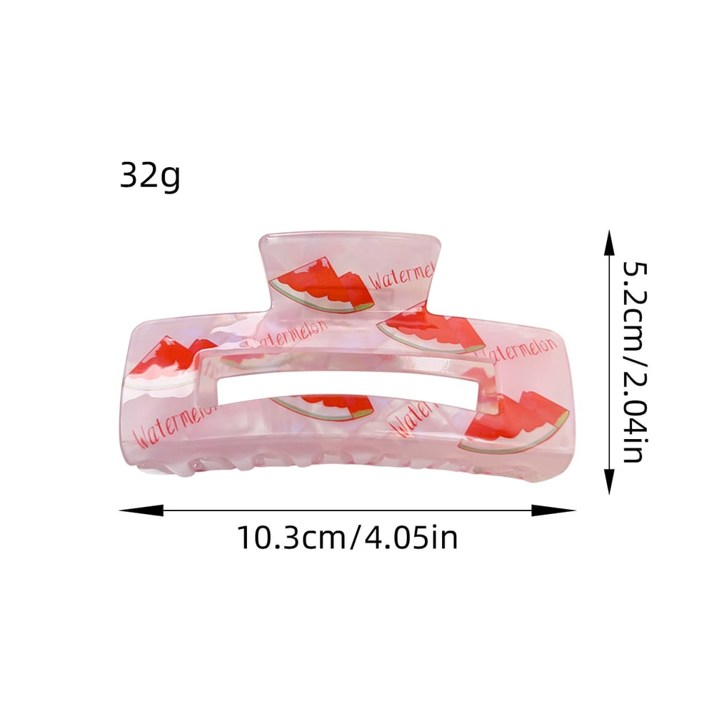 Fruit Themed Cartoon Pattern Acrylic Women's Hair Claws h5Picture5