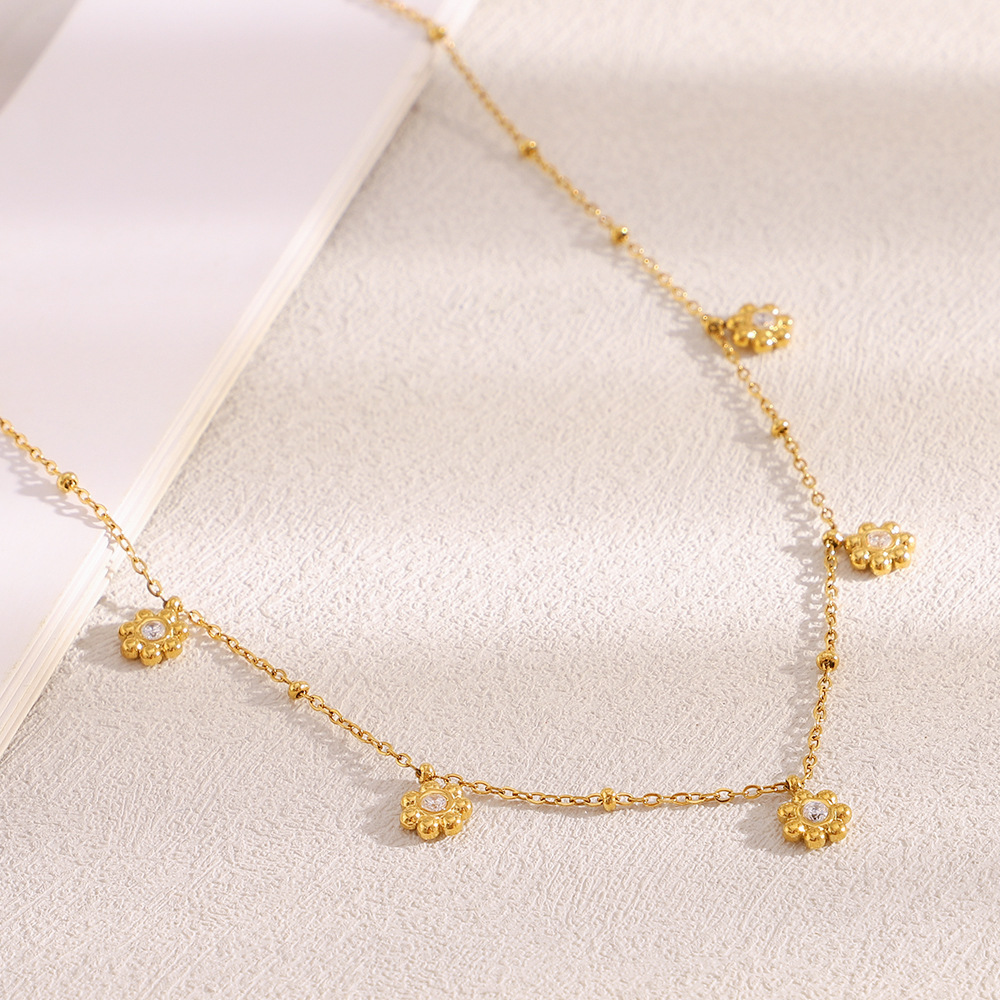 Simple Series Solid Color Stainless Steel Women's Chain Necklaces Picture2