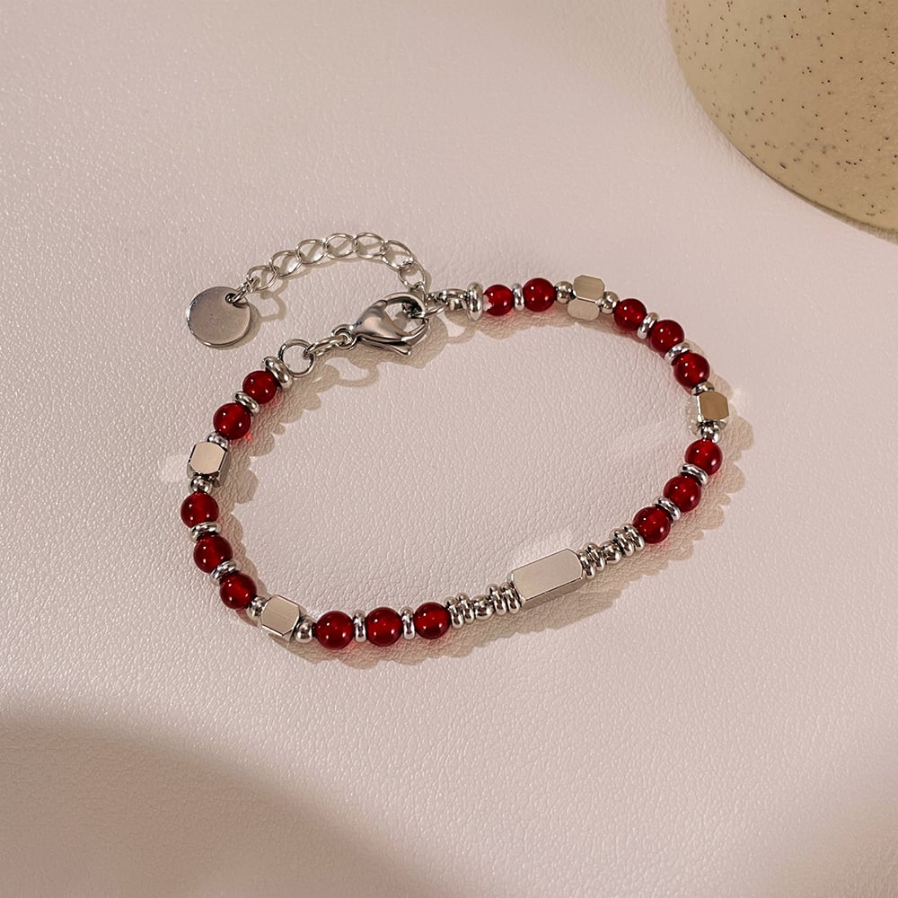 Pulseras de acero inoxidable para hombre con cuentas de la serie moderna de 1 pieza Imagen5