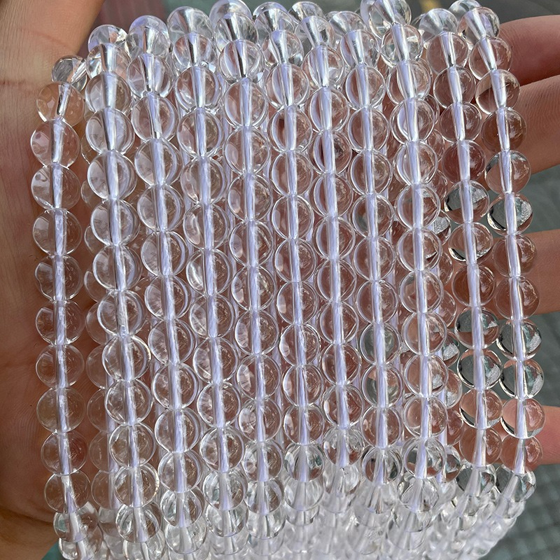 1 String Rock Crystal Quartz Natural Stones Jewelry Beads h5Picture3