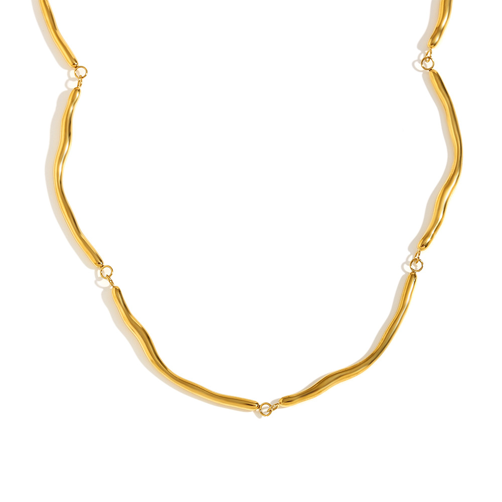 Simple Serisi Basit Paslanmaz Çelik Kadın Zincir Kolyeler