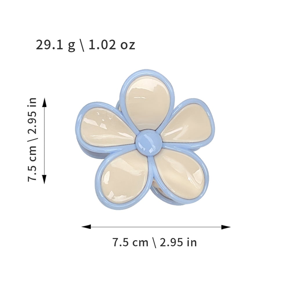 1 Elegant Flower Shaped Design Sweet Flower Resin Women's Hair Claws h5Picture5