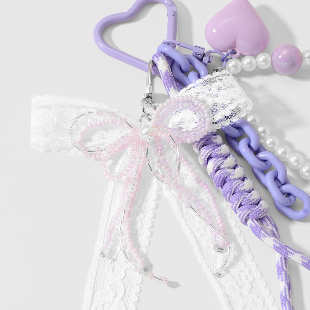 Sweet Bow Knot Acrylic Bag Charms Picture4