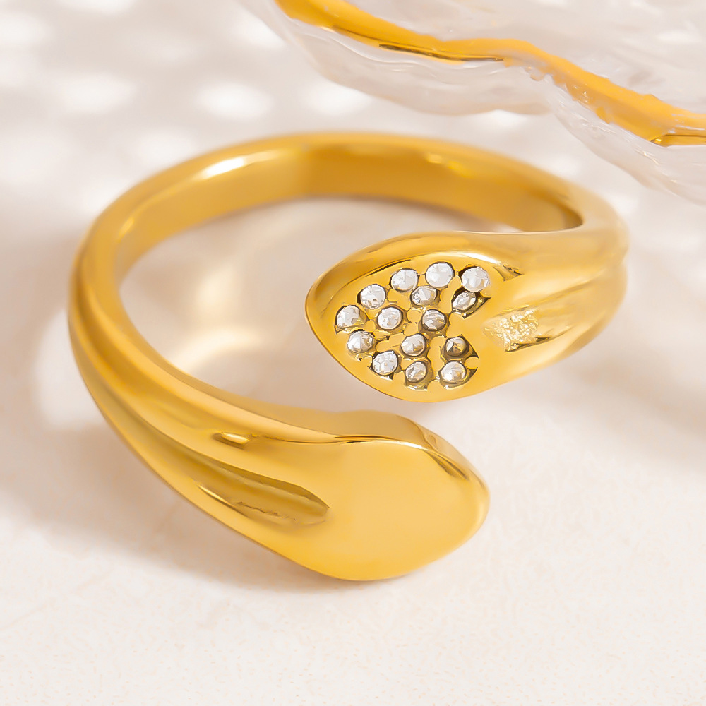 Simple Series Casual Geometric Stainless Steel  Gold Color  Minimalist Rings h5Picture4