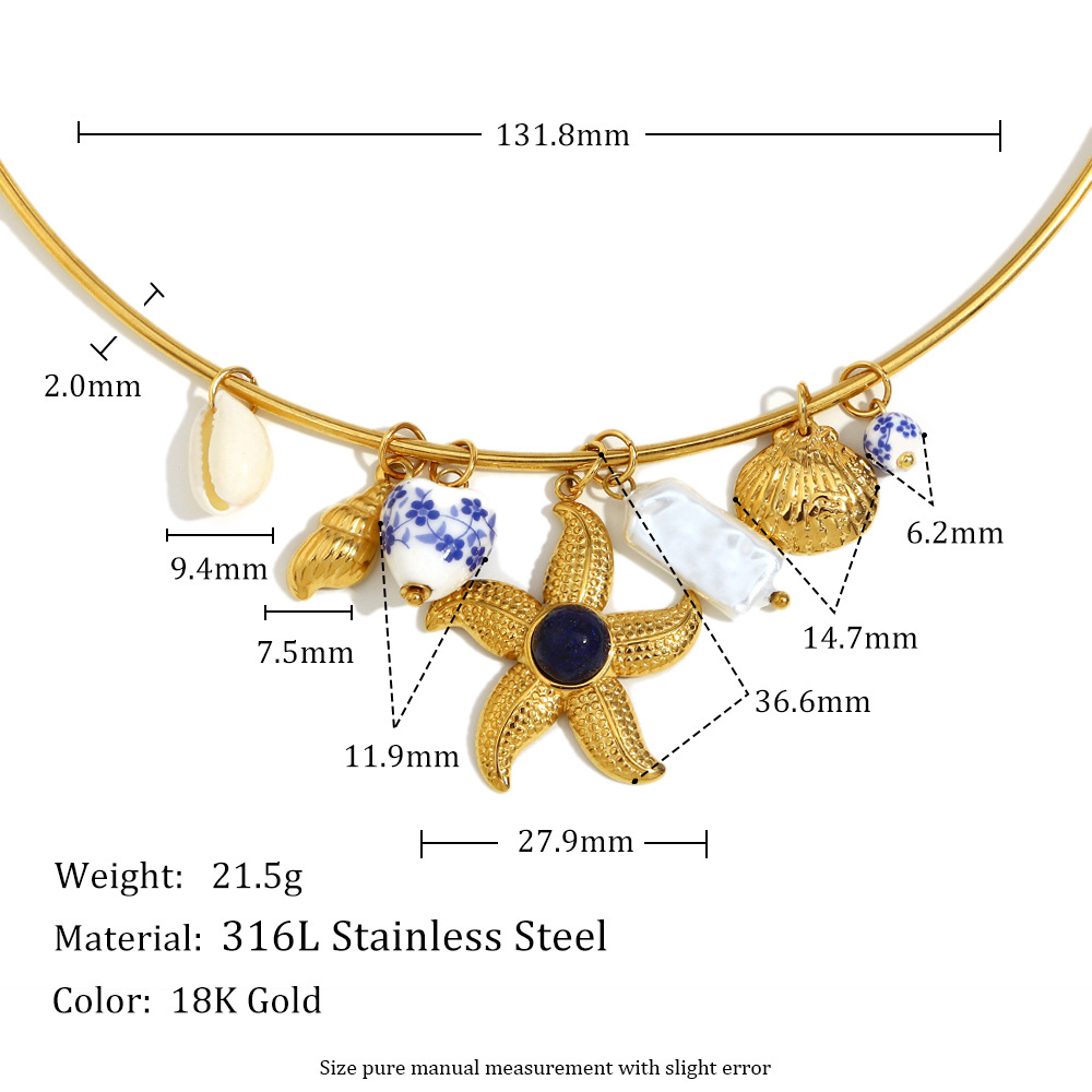 Luxury Style DIY Starfish Stainless Steel Women's Chokers Picture2