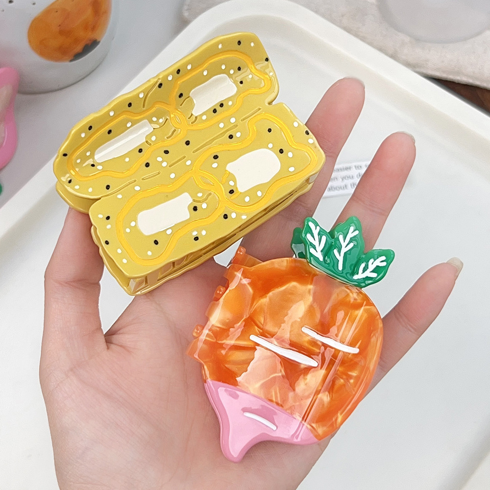 1 Pair Romantic Series Sweet Plant Acetate Women's Hair Claws h5Picture3