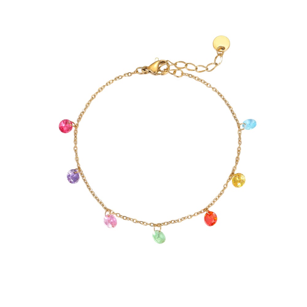 1 Pair Simple Series Sweet Chain Stainless Steel   Gold Color  Women's Chain Bracelets Picture5