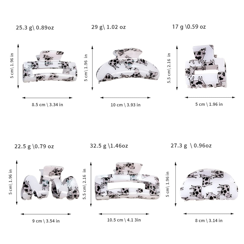 1 Pair Simple Series Cute Cartoon PVC Women's Hair Claws h5Picture5