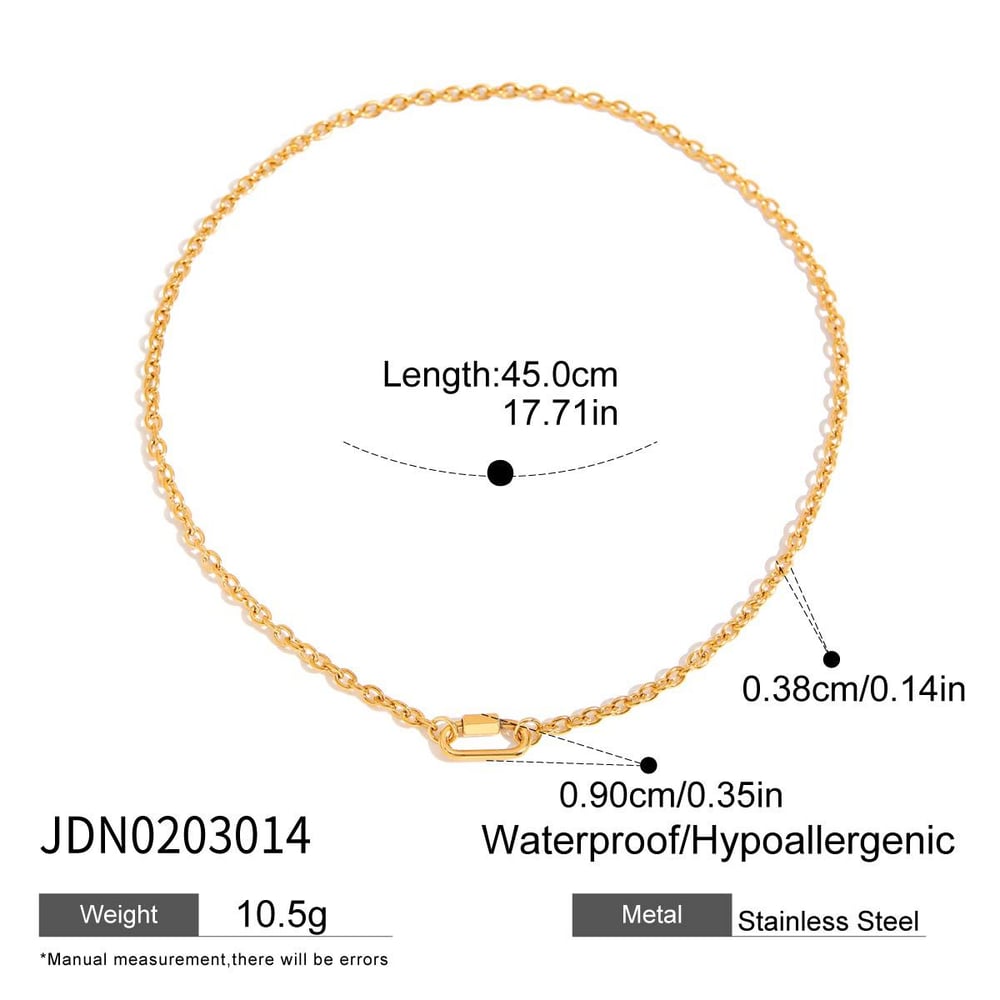 Simple Chain Stainless Steel Gold Color DIY Chain Necklaces