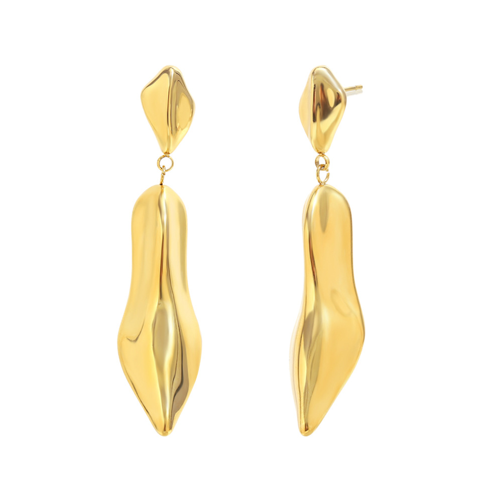 Casual Solid Color Stainless Steel Women's Drop Earrings 