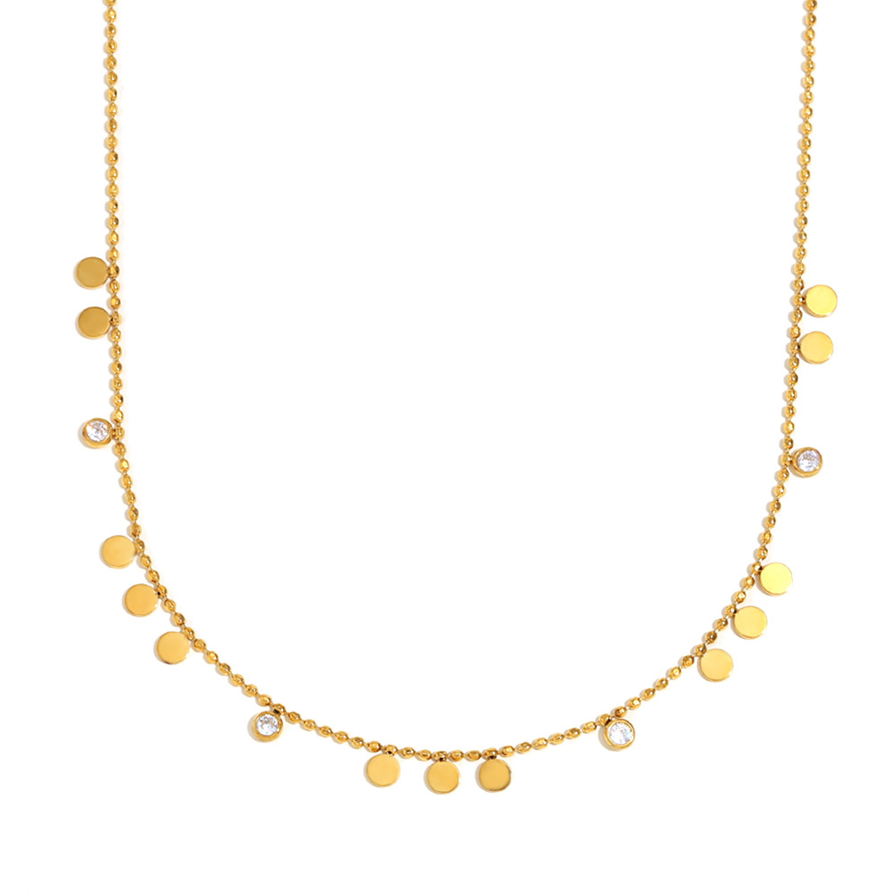 Simple Series Solid Color Stainless Steel Women's Chain Necklaces