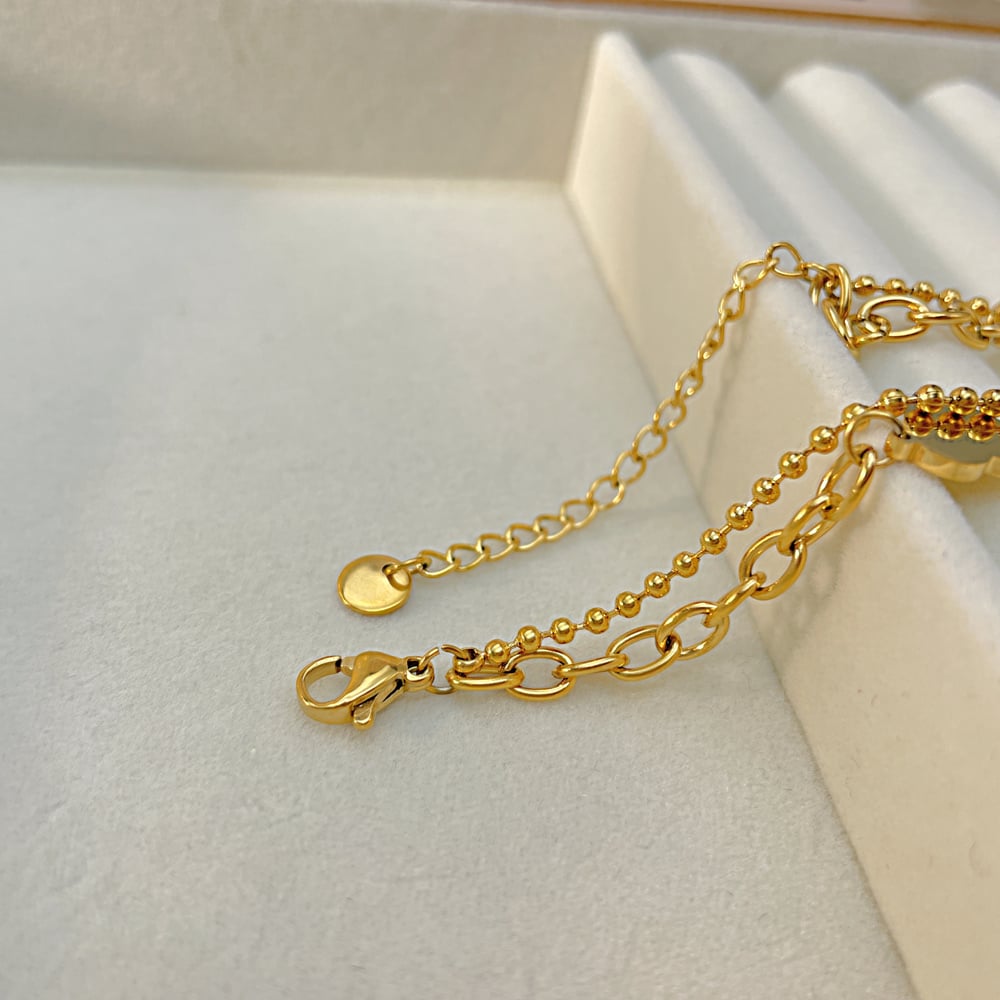 Sweet Heart Edelstahl Goldfarben Charm Armbänder h5Bild4