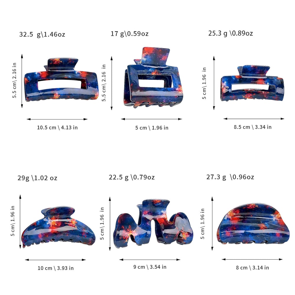 1 Pair Simple Series Casual Mixed Color PVC Women's Hair Claws Picture5