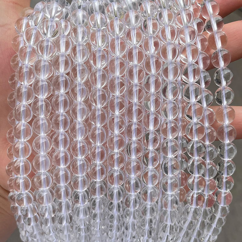 1 String Rock Crystal Quartz Natural Stones Jewelry Beads h5Picture4