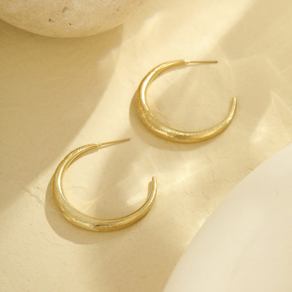 1 Pair Simple Series Simple Solid Color Stainless Steel Women's Hoop Earrings Picture8