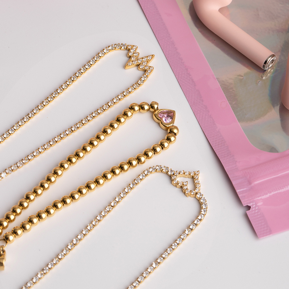 Luxurious Bow Knot Stainless Steel Gold Color Charm Bracelets Picture3