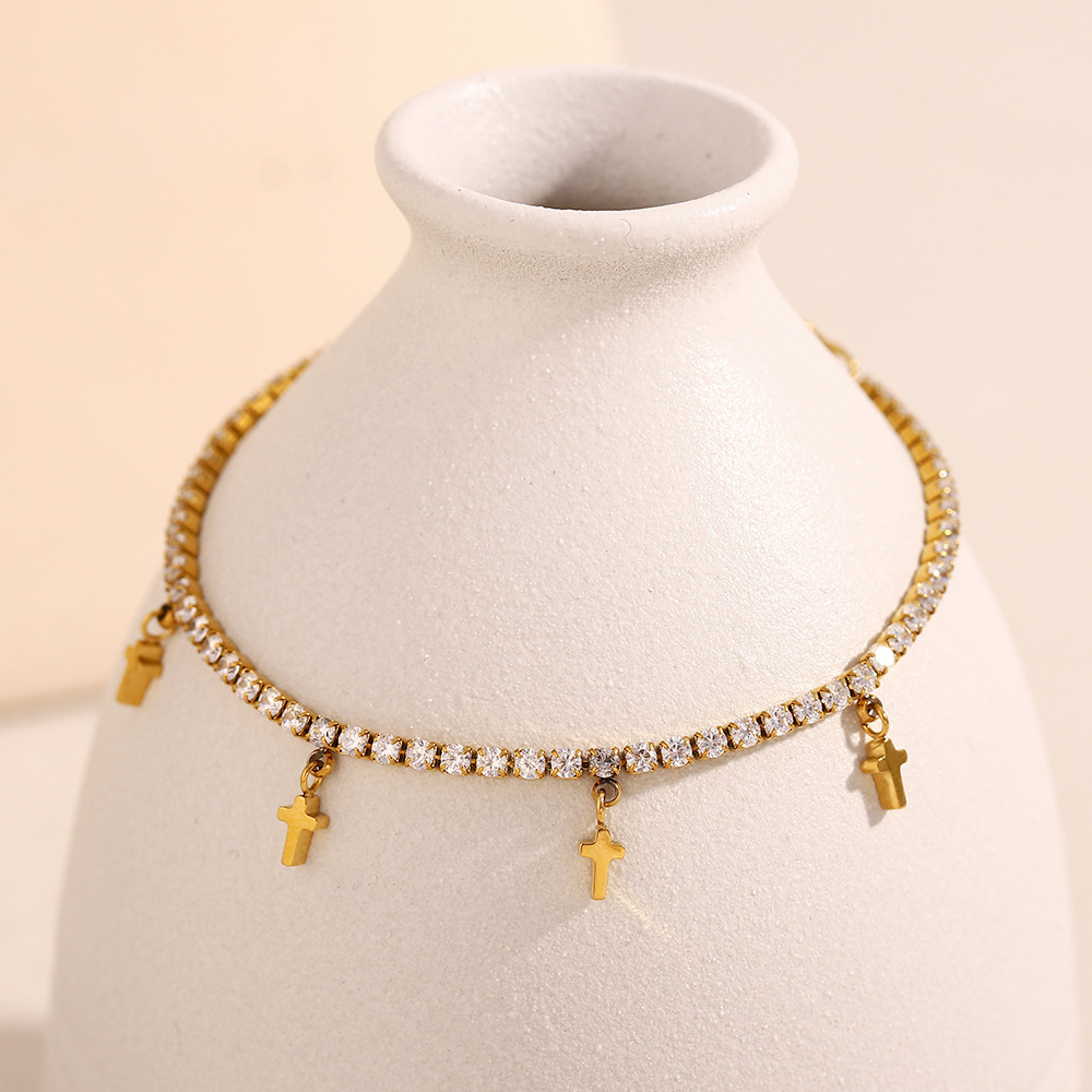 Luxurious Series Elegant Solid Color Stainless Steel Women's Chain Necklaces Picture3