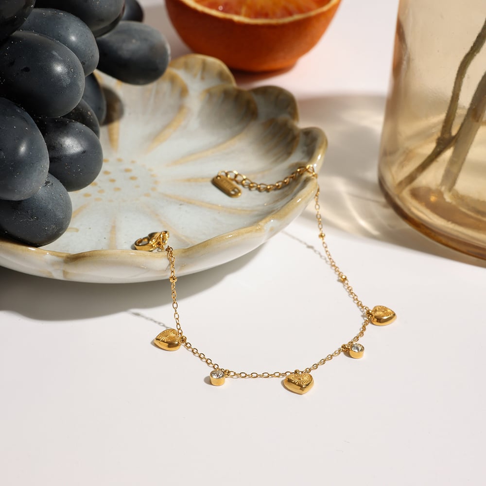 Heart Stainless Steel Gold Color Charm Bracelets h5Picture5