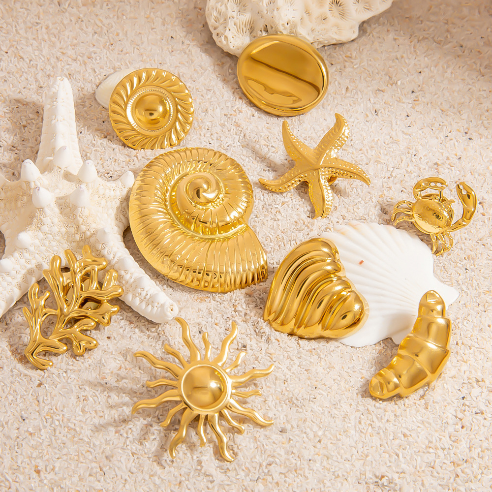 Oceanic Stainless Steel  Gold Color  Brooches Picture3