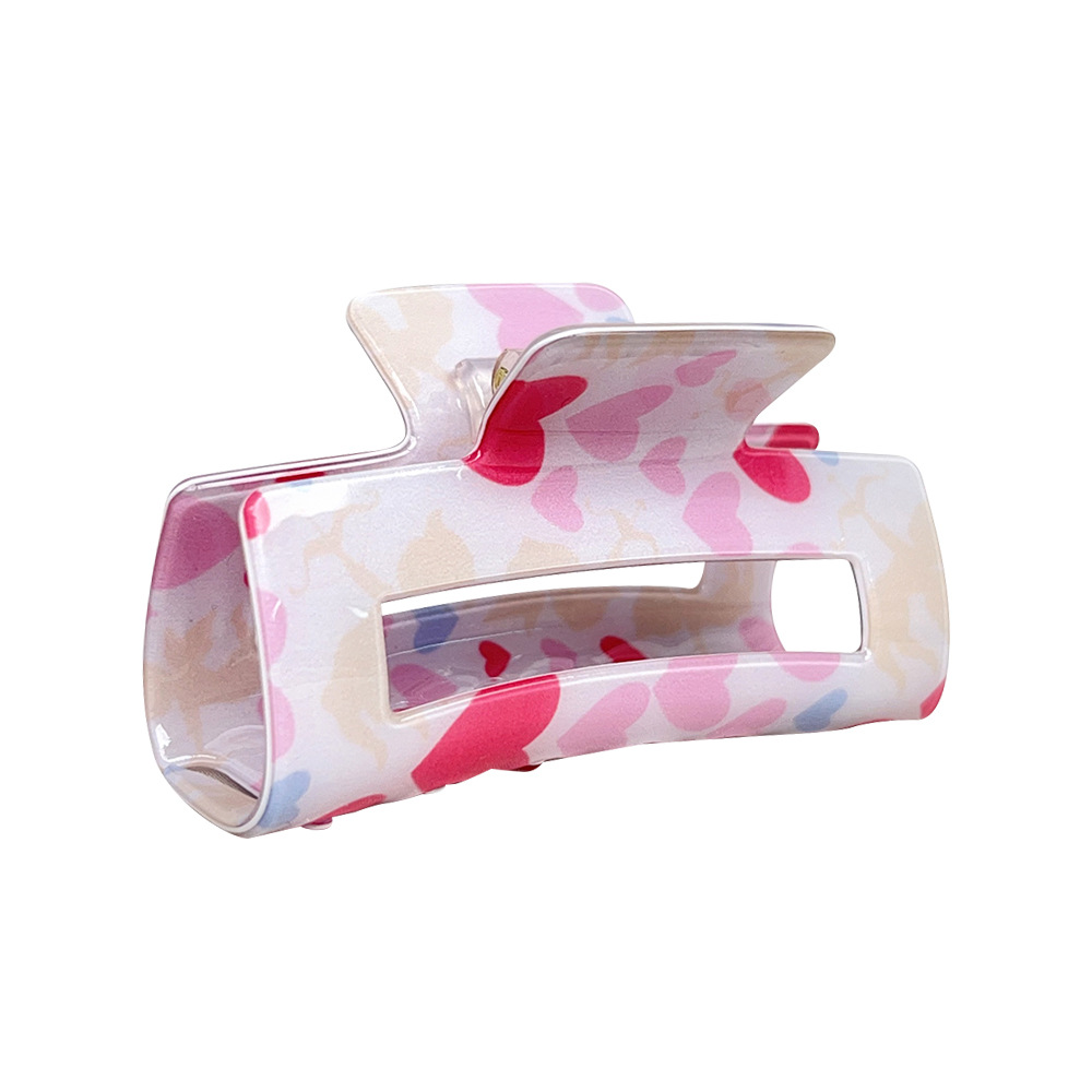 1 Pair Simple Series Elegant Heart PVC Women's Hair Claws h5Picture4