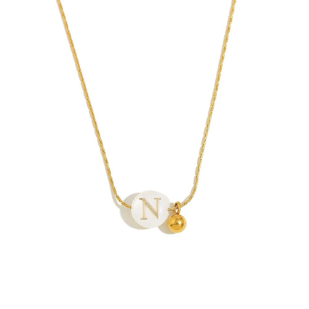 Elegant Alphabet DIY Stainless Steel Women's Necklaces