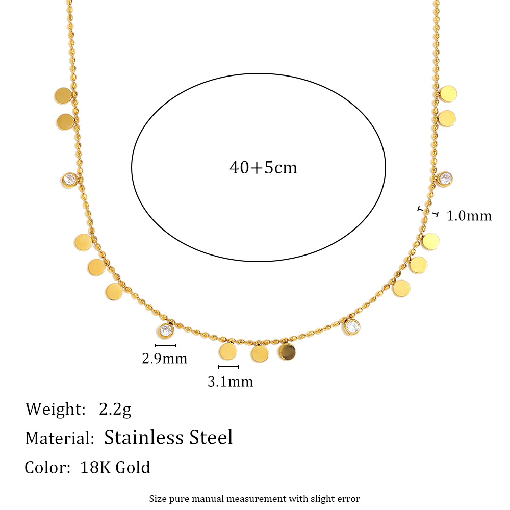 Simple Series Solid Color Stainless Steel Women's Chain Necklaces h5Picture4