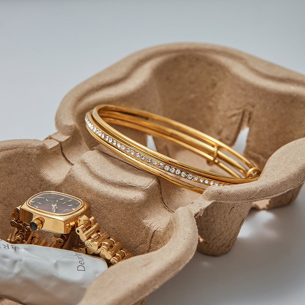 Stainless Steel Gold Color Bangles h5Picture5