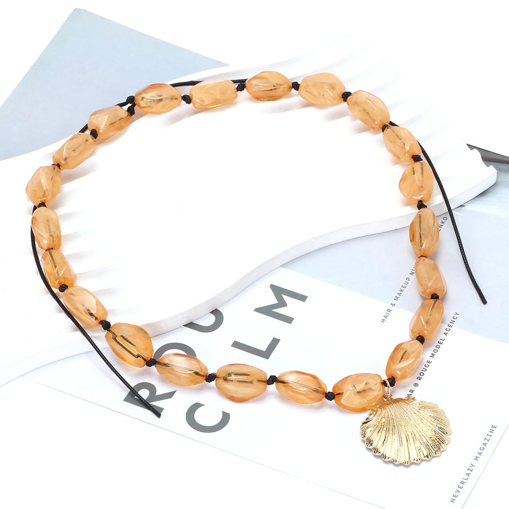 Urlaubs-Halsketten mit Harzperlen h5Bild2