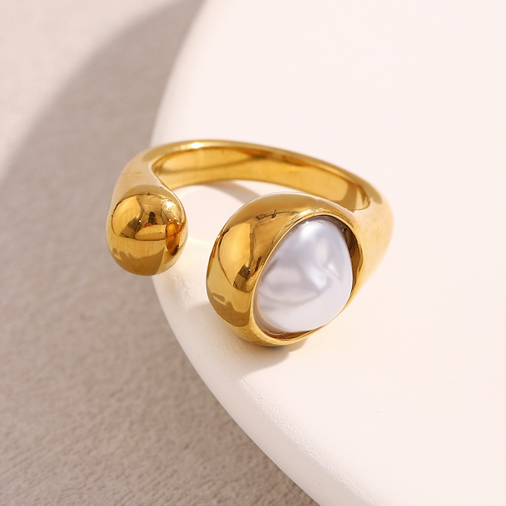 1 Piece Luxurious Series Simple Geometric Stainless Steel Statement Rings h5Picture3