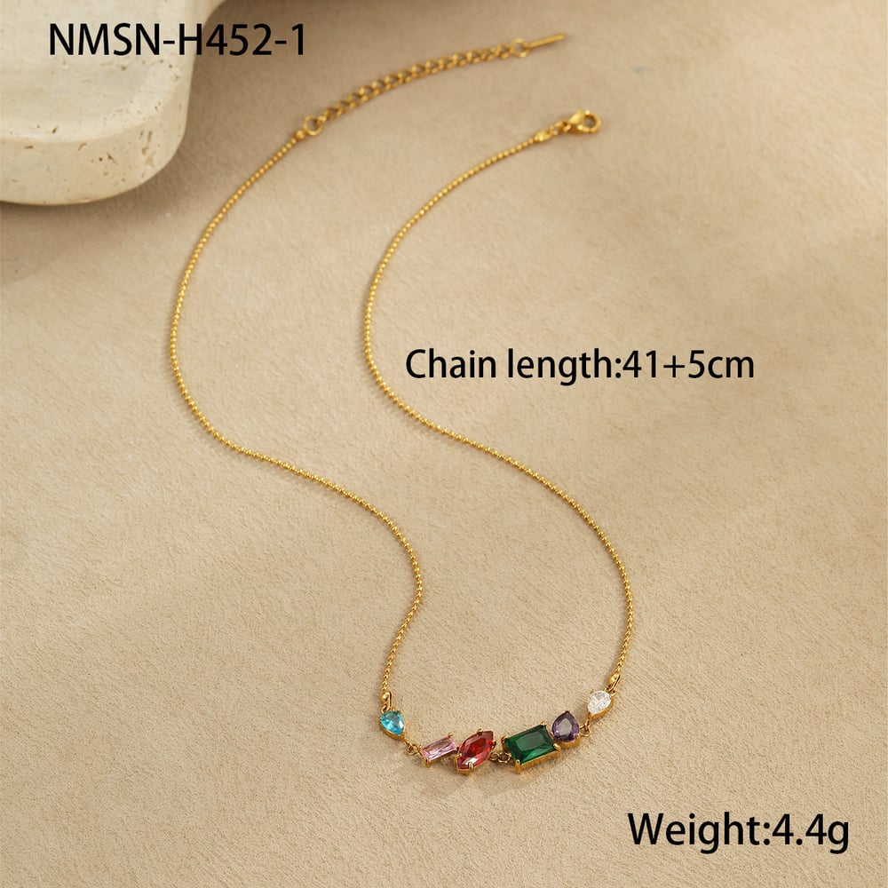 1 Pair Simple Series Daily Geometric Stainless Steel   Gold Color  Women's Pendant Necklaces