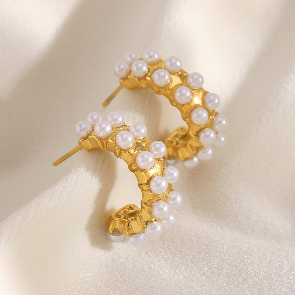 Simple Series Elegant Solid Color Women's Hoop Earrings h5Picture3