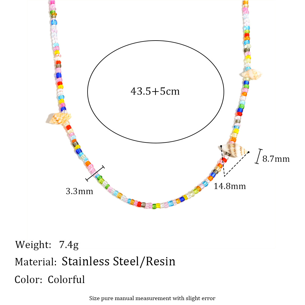 Jelly Colored Beach Vacation Series Acrylic Women's Necklaces h5Picture2