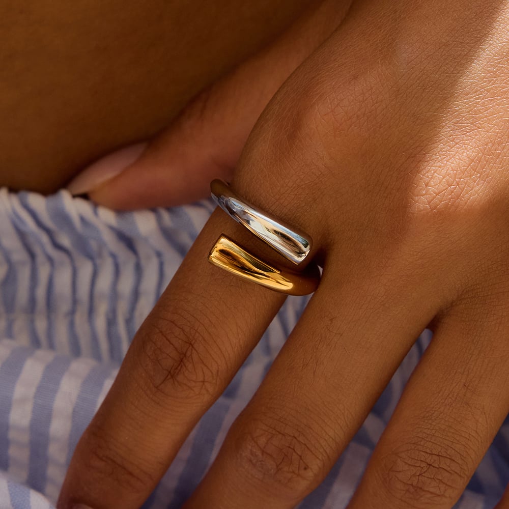 Mixed Color Stainless Steel Minimalist Ring h5Picture2