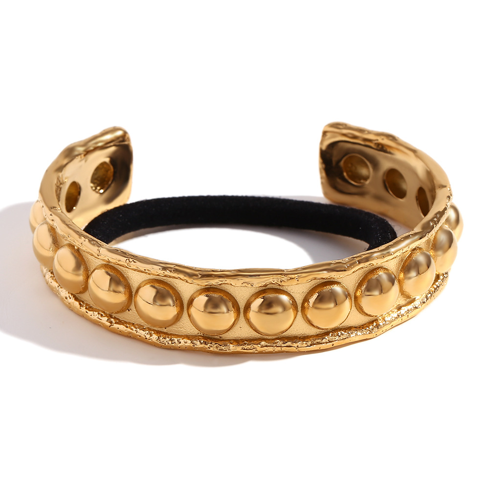 1 Piece Stylish Ocean Series Gold - colored Stainless Steel Hair Ties