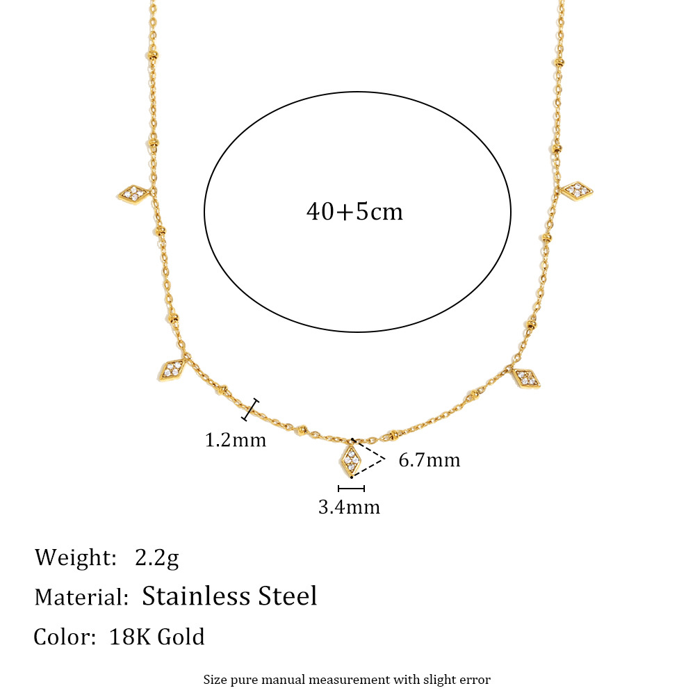 Simple Series Elegant Solid Color Stainless Steel Women's Chain Necklaces Picture4