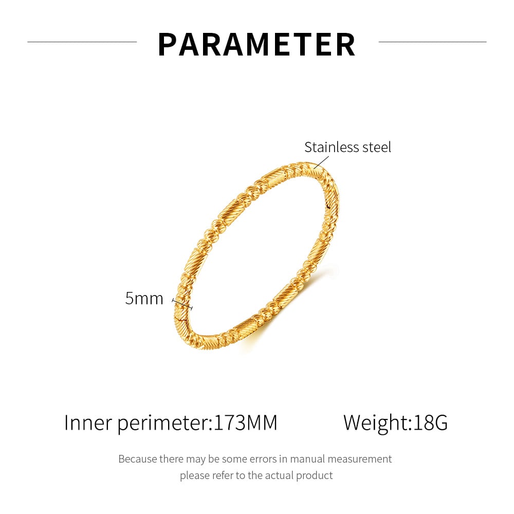 Goldfarbene Armreifen aus Edelstahl der Simple-Serie h5Bild2