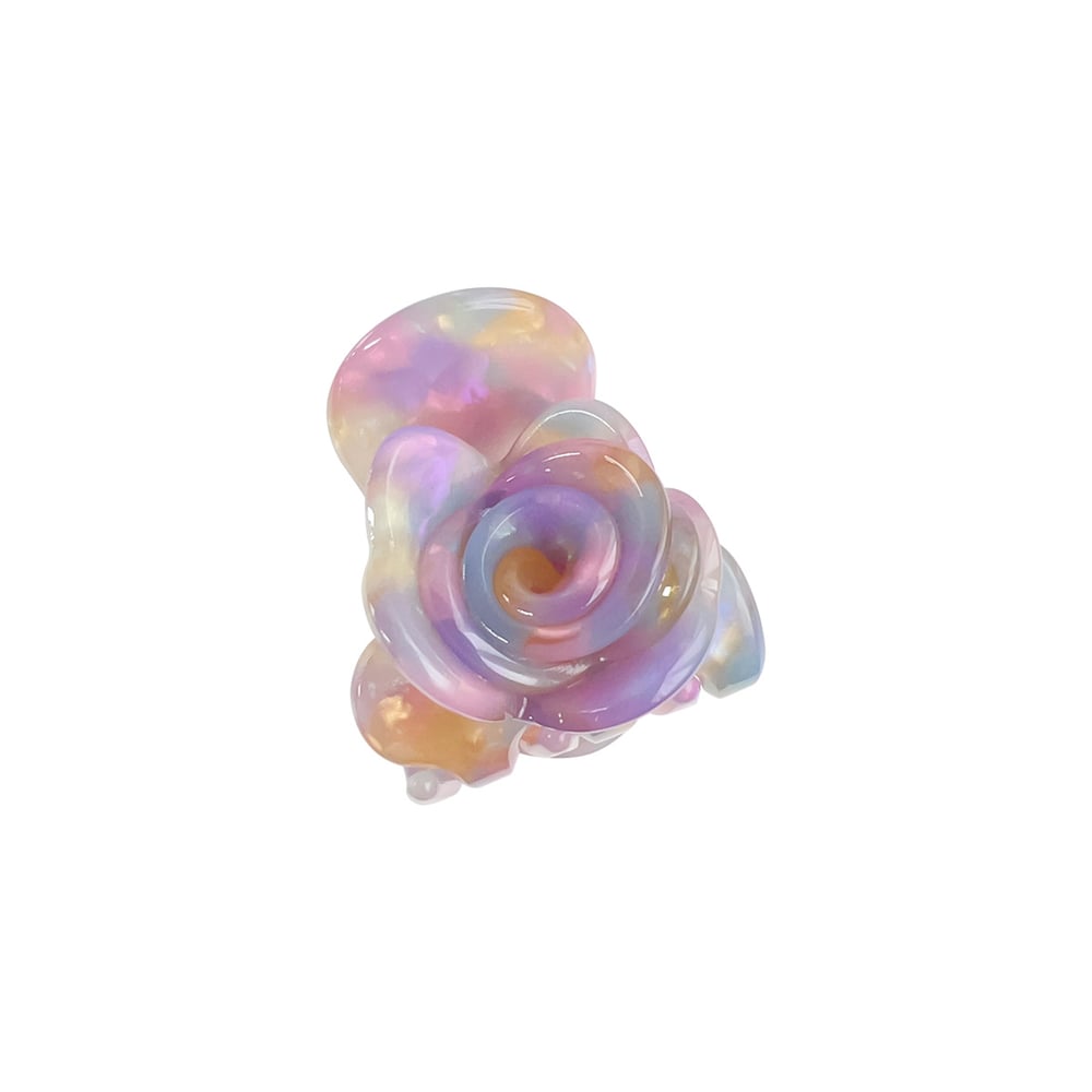 1 Piece Three-dimensional Rose Multi Color Acrylic Women‘s Hair Claw h5Picture3
