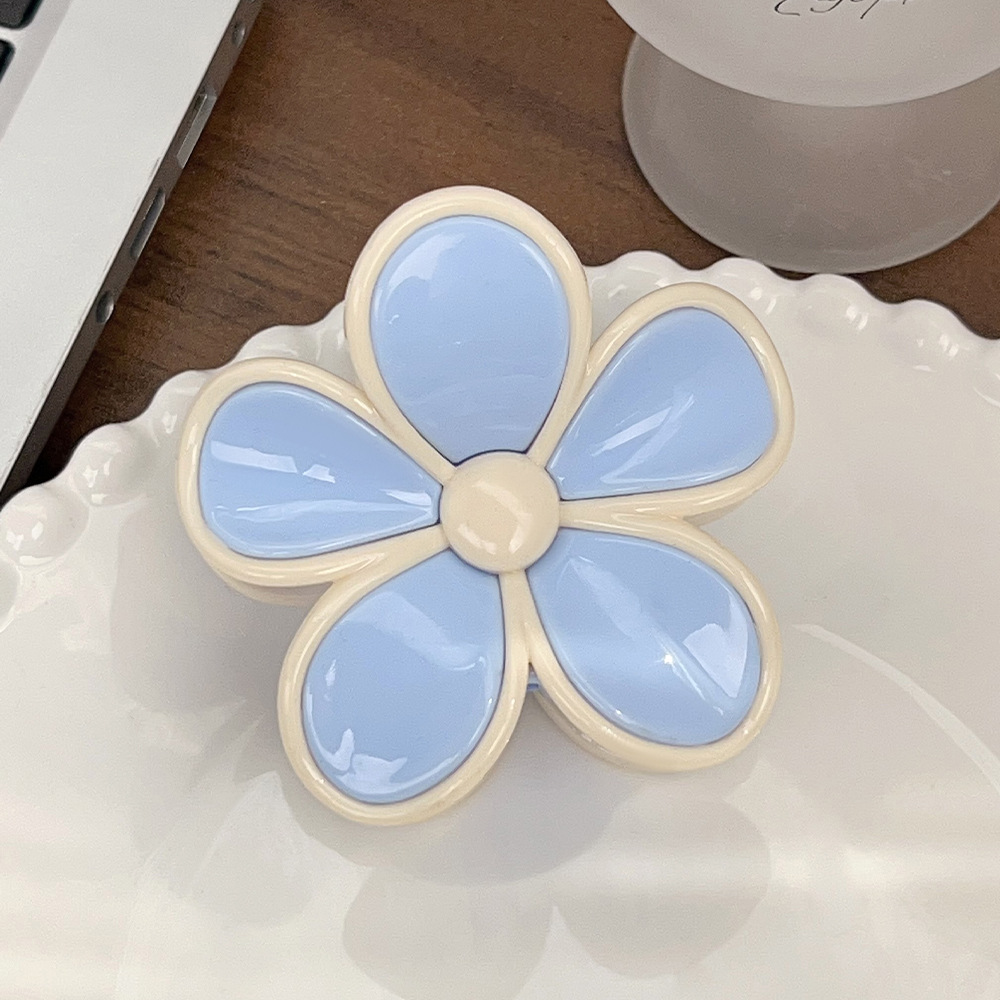 1 Elegant Flower Shaped Design Sweet Flower Resin Women's Hair Claws