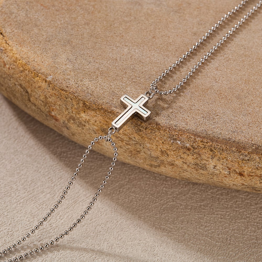 1 Stück Simple Series Einfache Edelstahl Goldfarbene Damen-Kettenarmbänder h5Bild4