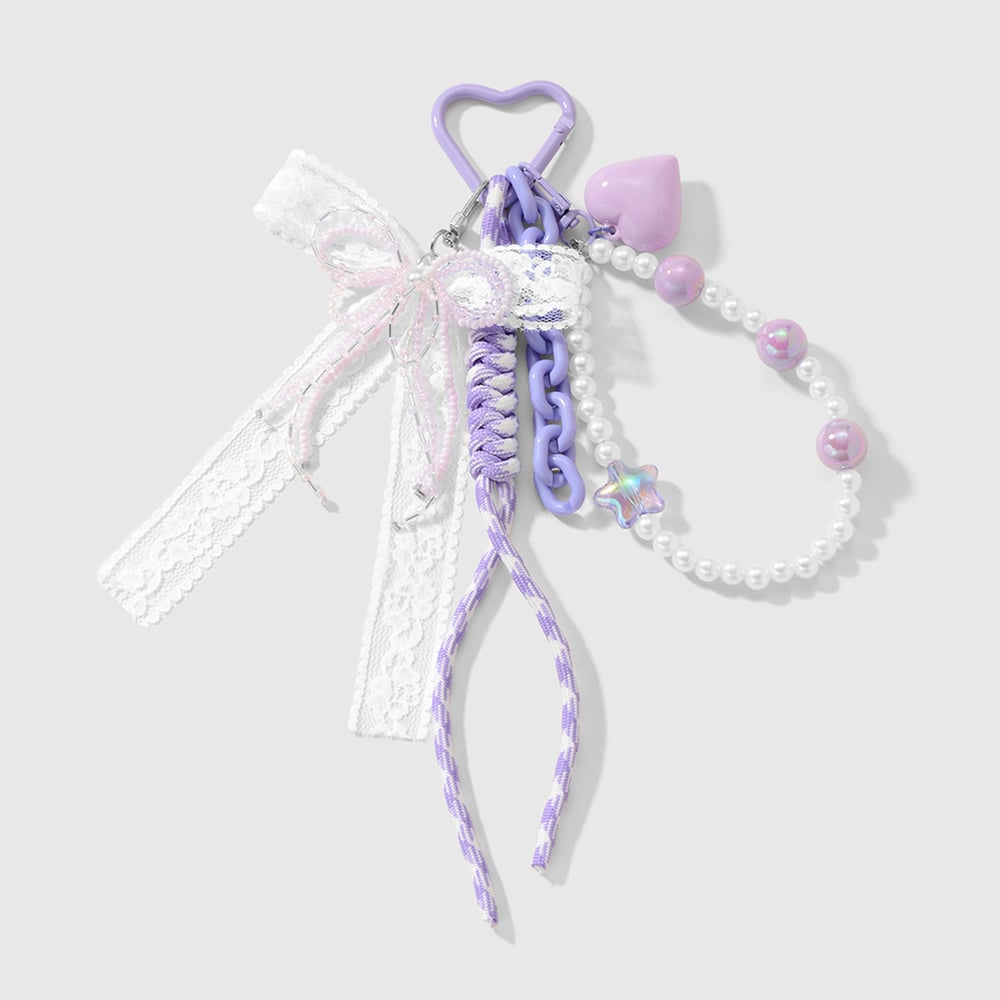 Sweet Bow Knot Acrylic Bag Charms 