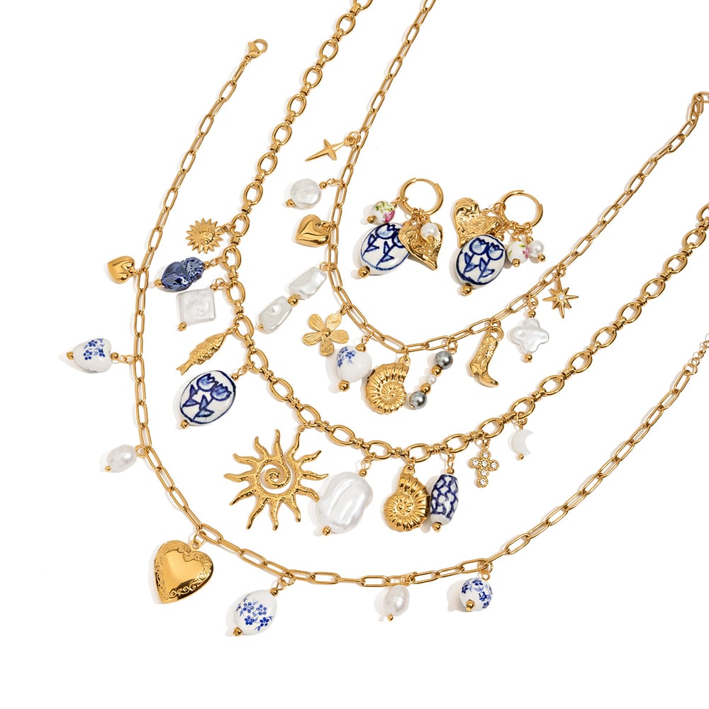 Romantic Stainless Steel Gold Color Pendant Necklaces h5Picture5