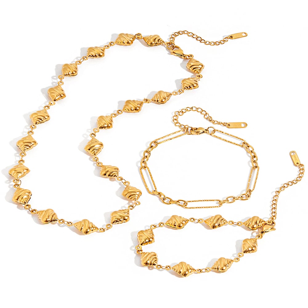 1 Piece Simple CroissantStainless Steel Gold Color Women's Charm Bracelets h5Picture11