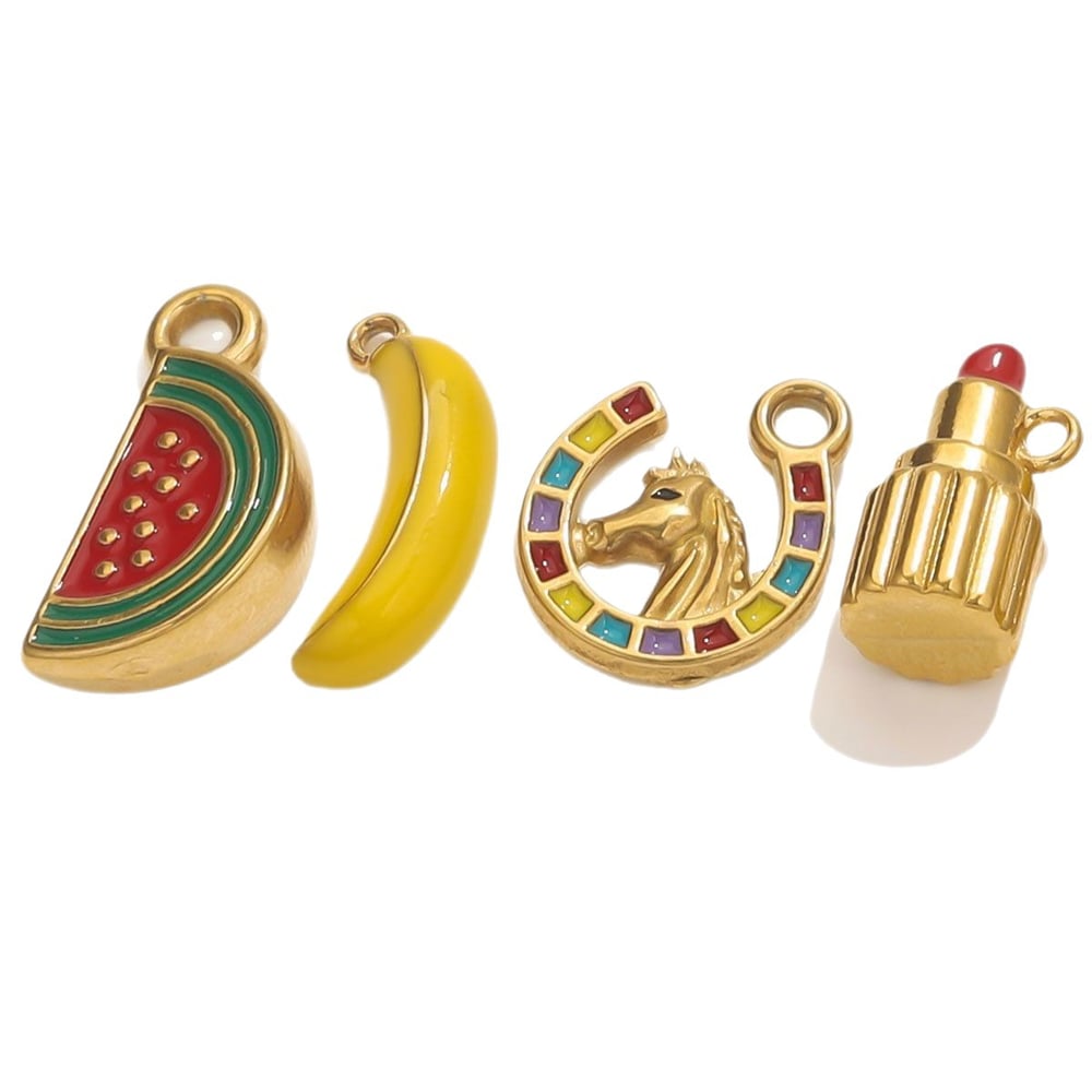 1 colgante de acero inoxidable con forma de fruta natural para mujer. Imagen4